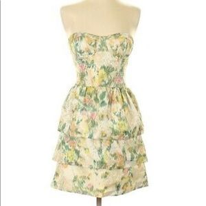 Alice + Olivia Metallic Floral Cocktail Dress Sz 6